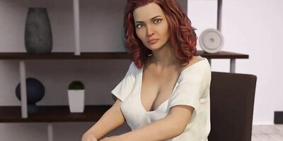 Redhead MILF is cock-teasing in this realistic 3D adult cartoon