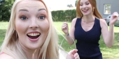Blonde and ginger lesbians both cum from pussy-licking