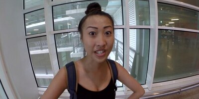 Big Tit Asian chick fucked in public