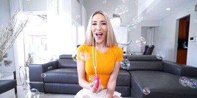 Sweet Sophia Loves Bubbles And Spits On A Huge Cock To Ride It