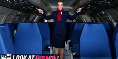 Hot stewardess gets her ass fingered and banged hardcore