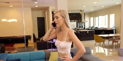 Petite blonde gal enjoys several creampies from the man