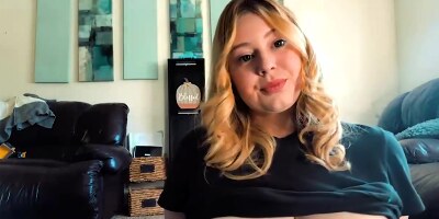 Fat Blonde Slut With Big Boobs Is Masturbating In Front Of