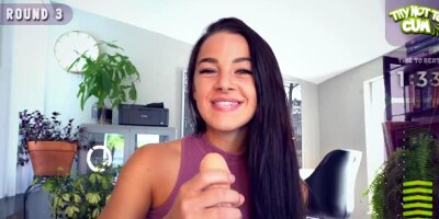 Evelin Stone's brunette video by The Jerk Off Games