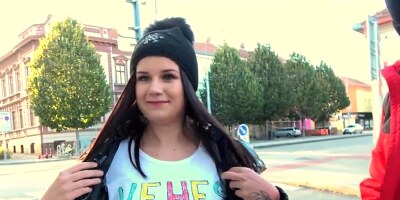 Thick whore Zara Lick is approached on the street