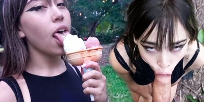 Your Valentine's date goes wild, ends up giving head in a public park (POV) - Caught, Fuck & Facial