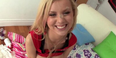 Lovely Jessie Rogers and Mike Adriano at teenager movie