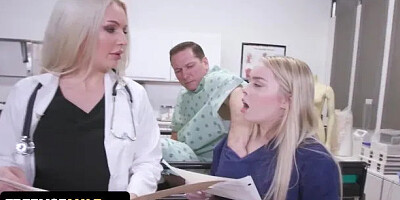 Sexy Doctor And Nurse Haley Spades & Missa Mars Get Free Used By Horny Patient -