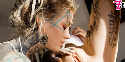 Dainty Anuskatzz and Eden Ivy at tattooed girl sex