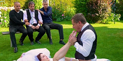 The loan shark interrupts the wedding and fucks the bride