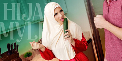 Widowed Arab milf keeps her Hijab on while getting dicked down relentlessly