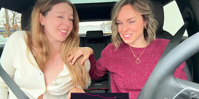 Nadia Foxx And Serenity Cox - And Take On Another Drive Thru With The Lushs On Full Blast!