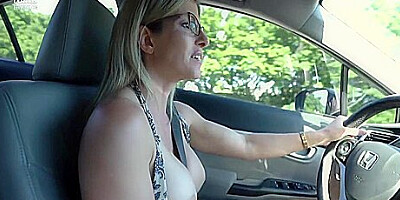 Secret Vacation With My Step Mom - Nude Car Ride And Hotel Blowjob - Cory Chase 18 Min