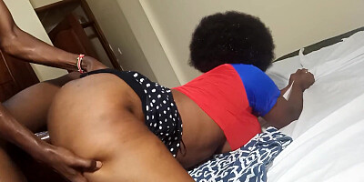 Sexy black Kenyan princess Salome cums back for round 2