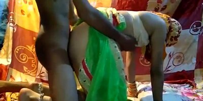 Indian Village Wife in Saree Home Sex With Husband