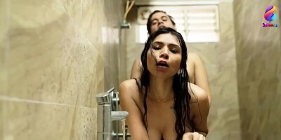 Busty Indian Brunette Was Making Out With A Friend, In The Shower, Before They Started Fucking