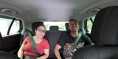 Latin plumper with red hair is having amazing anal sex in the back of a van