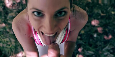Outdoors Workout Day with two Cumshots in my Mouth and Face -amateur Couple